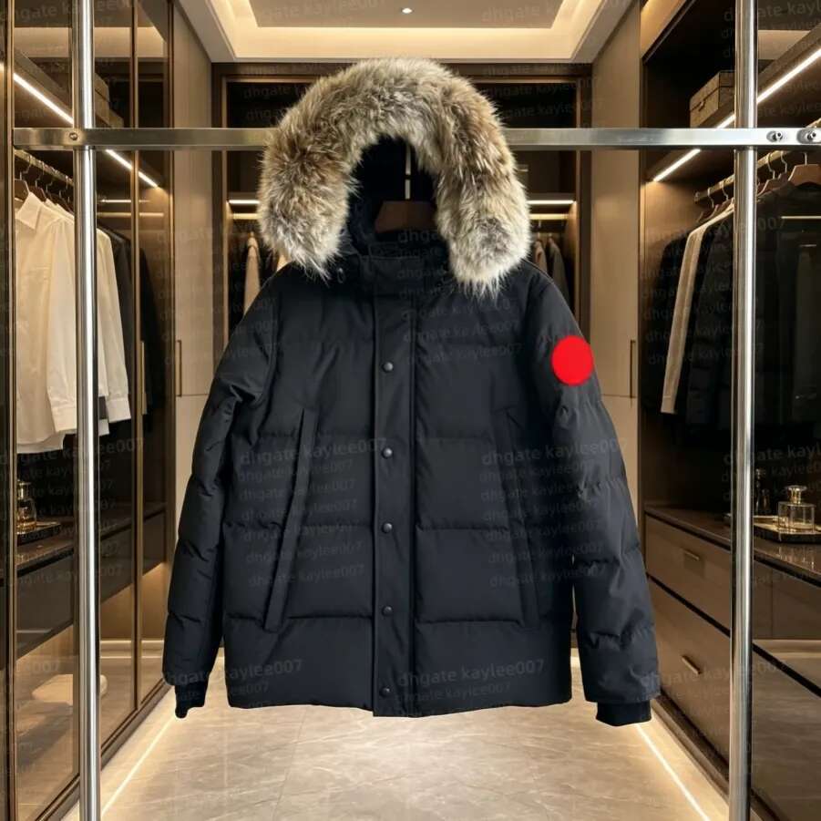 Wyndham Parka Goose down thickened puffer jacket men wolf hair mens designer coat cardigan jackets womens fashion jacke winter warm puff leisure doudoune homme 006