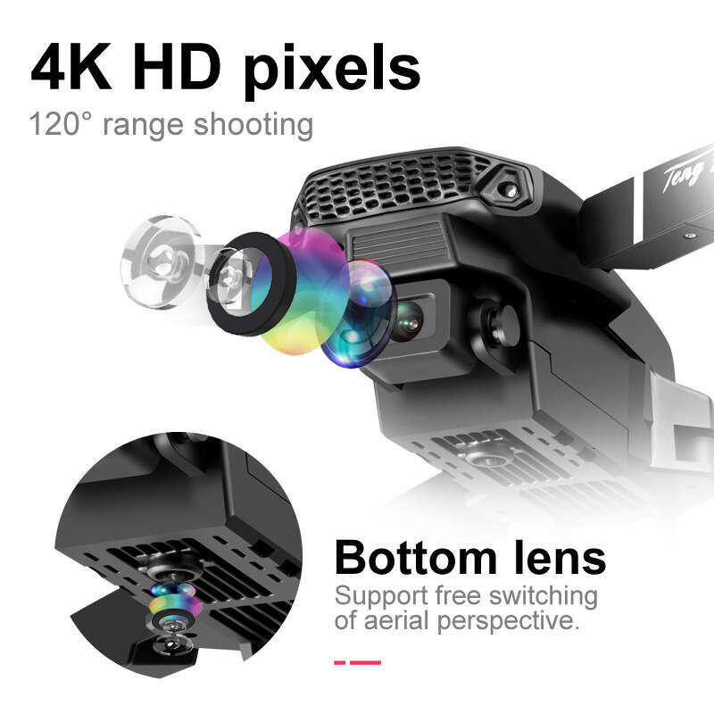Famous Brand E Foldable Drone Aerial Photography HD Quadcopter Pressure Altitude Hold Remote Control Aircraft Toy CKS