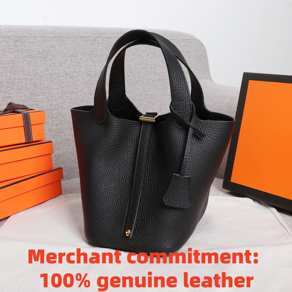 Designer bag 18 22 26cm picotins bucket bag Luxury handbags genuine leather Shoulder Bag With lock key Womens cowhide crossbody tote bag fashion Evening Bags Wallets
