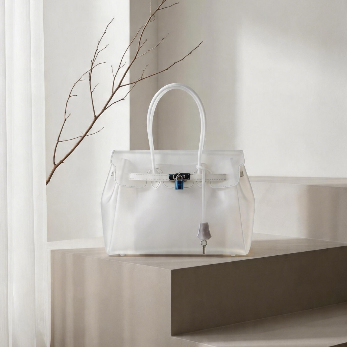 Designer handbag beach bag JellyFirkin handbag TPU transparent shoulder Kiikii same style jelly tote bag