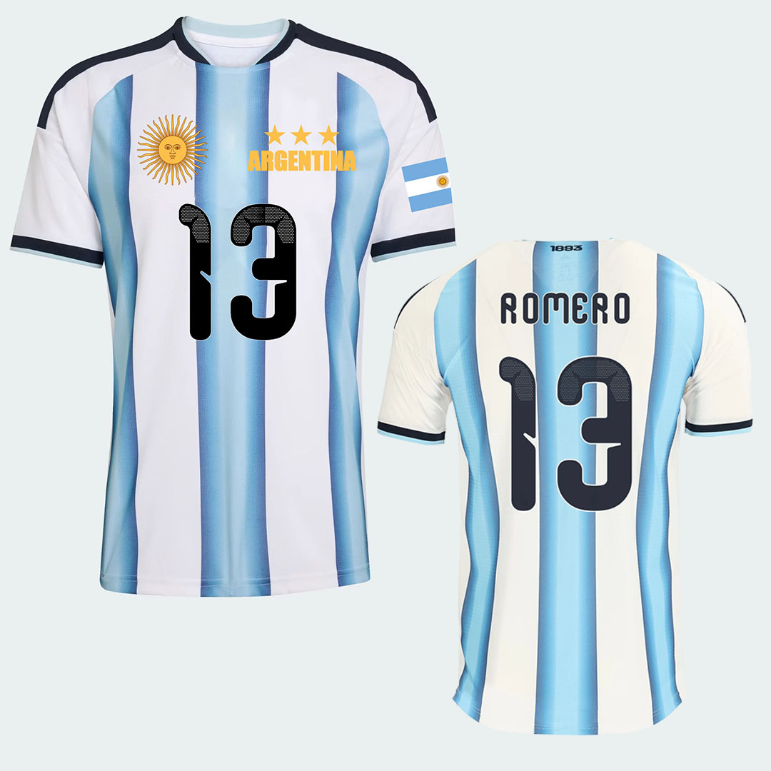 Argentine Jersey World Cup 2026 T shirt Argentina National Team Sports T-shirt Jerseys Flag Football Stars Argentina Full Squad Home Top Numbers 9 10 