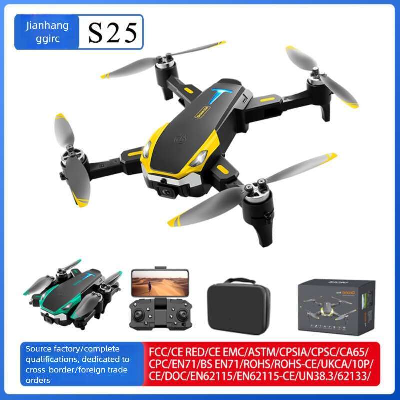 S25 Brushless Drone 4K HD Dual Camera 360° Obstacle Avoidance Optical Flow Positioning Foldable RC Quadcopter for Beginners AdultsCKS