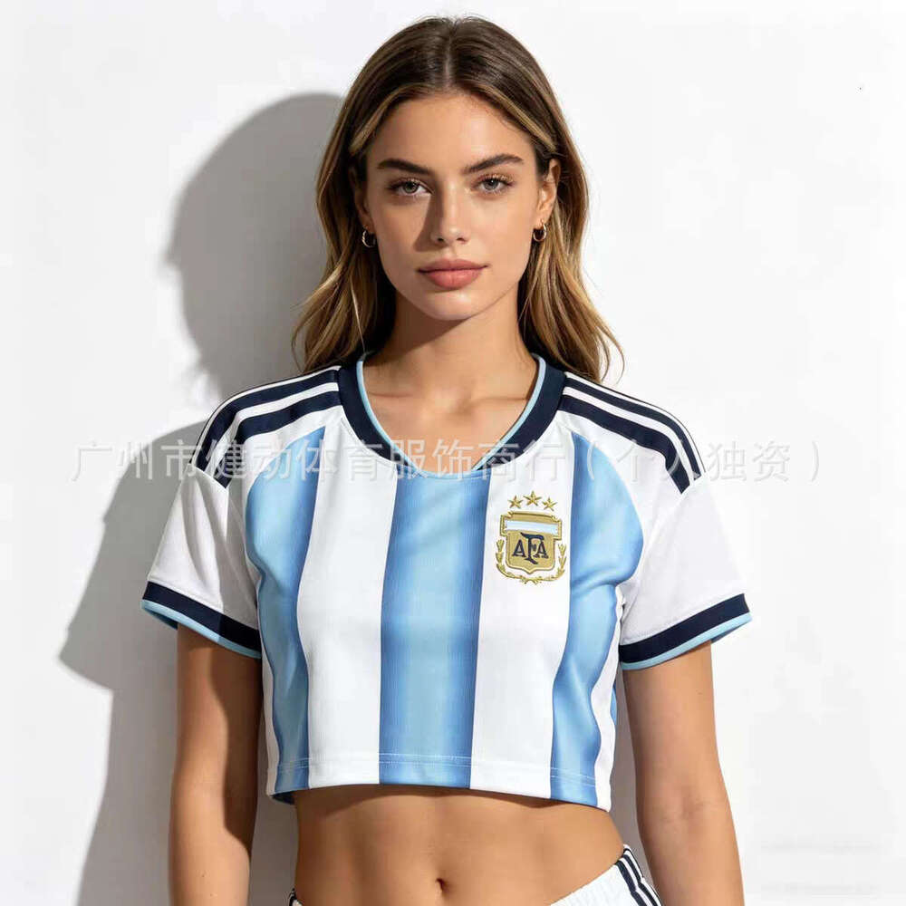 2026 Usa-canada-mexico World Cup Football Cheerleader Women's Crop Top Brazil And Women's Jerseys Other National Teams World Cup Cross-borde