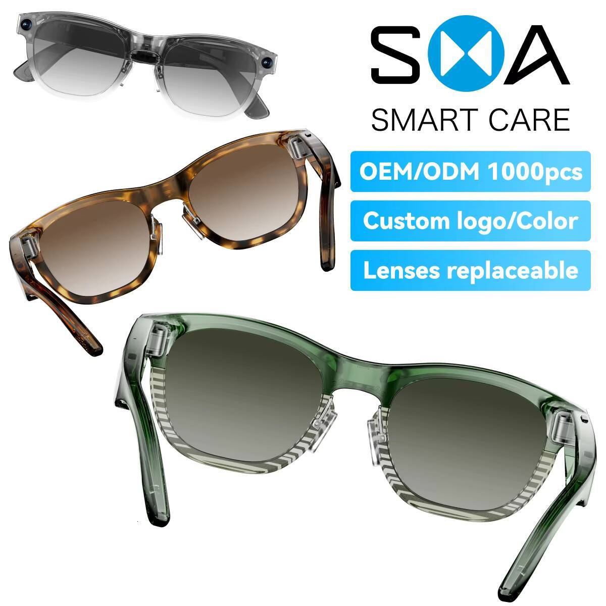2026 NEW TR90 Frame 8MP Camera Video Recording AI Translation Recognition Bluetooth Call Music Smart Glasses
