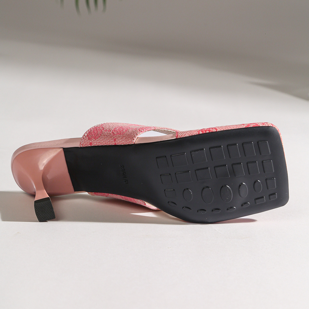designer sandals women New Plus Size Women shoes European and American Square-Toed Flip-Flops Fashionable High-Heeled Thong Sandals designer heels