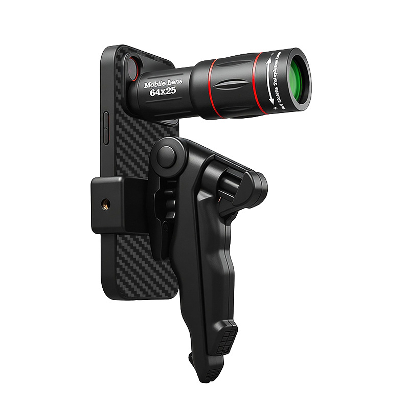 64X25 Monocular Telescope, Adults Monocular with BAK4 Prism, Smartphone Adapter, Compact, Beginner, Adults,Optional upgraded exclusive phone case vers