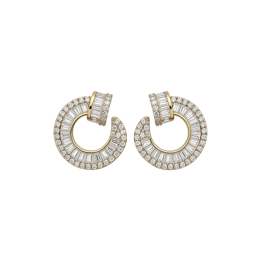 European and American light luxury zirconia studded stud for women, S925 silver needle, fashionable, simple, versatile, high-end, elegant earrings - view 9