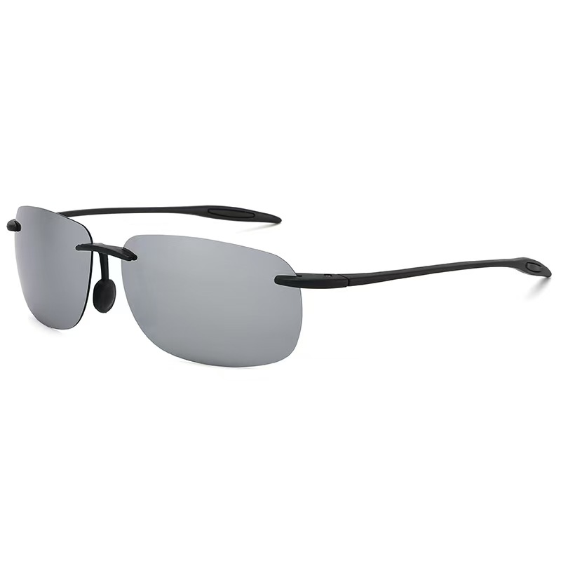 2026 TR90 Material TAC Polarized Film Sports Cycling Sunglasses Frameless Outdoor Sunglasses for Men and Women Mountaineering Ultra Light Sunglasses