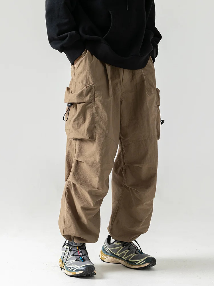 Vintage Baggy Hiking Cargo Pants Men Waterproof Casual Sport Jogging Sping Summer Parachute Outdoor Wide Leg Trousers y260429