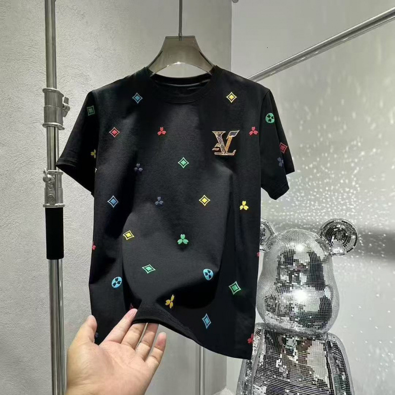 Designer Shirt Luxurious High-end Embroidered Short-sleeved Shirt Outdoor Sports Loose And Breathable Fashionable And Comfortable Versatile