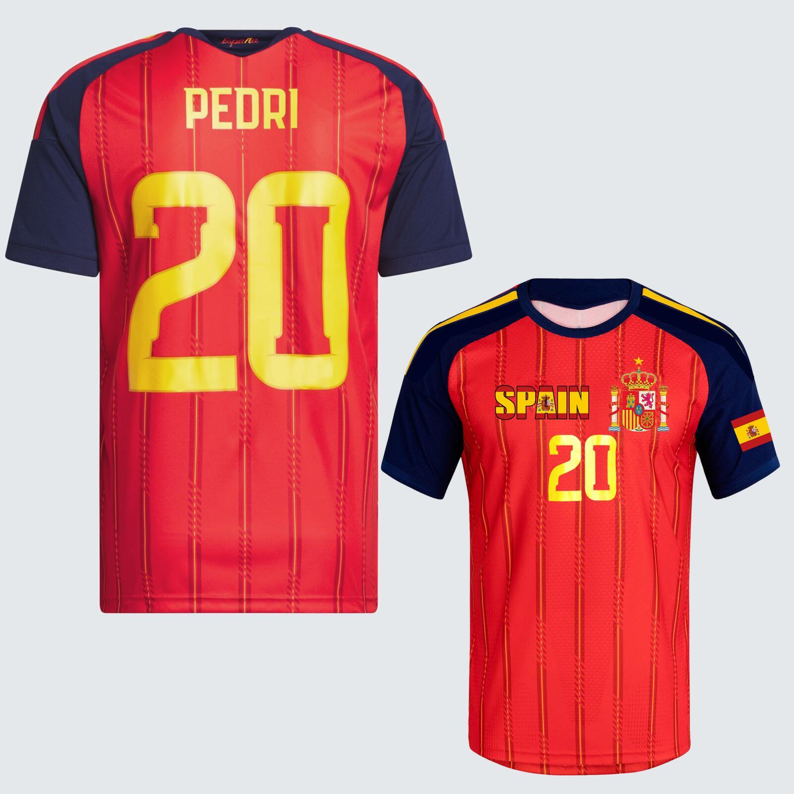 Spain Jersey World Cup 2026 T shirt Spanish National Team Sports T-shirt Jerseys Flag Football Stars Spanish Full Squad Home Top Numbers10 16 17 18 20