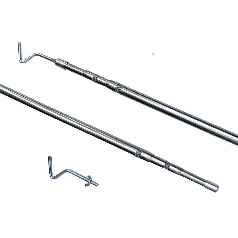 Stainless Steel Telescopic Crab Cage Puller Pole Retractable Fishing Lifter Hook Rod for Shrimp Trap Lifting