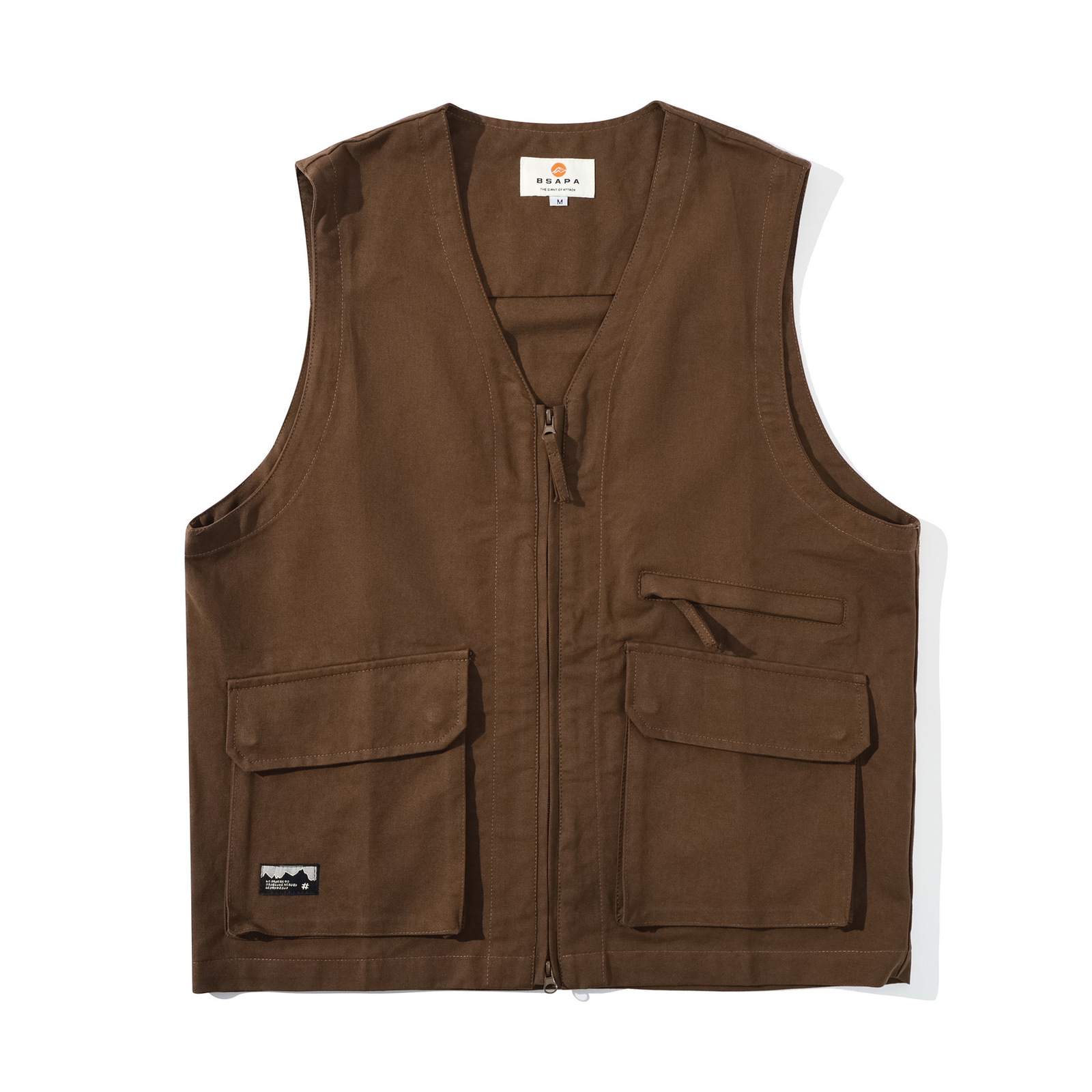 New Spring and Autumn Style Layered Wear Multi-Pocket Workwear Vest Sleeveless Casual Jacket for Men 240903