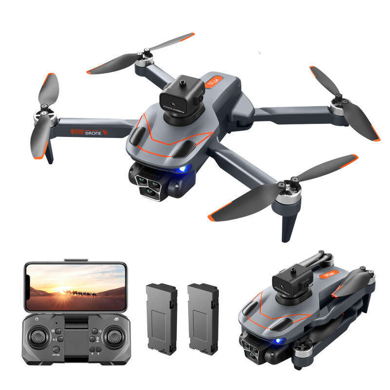 S115 Brushless Drone 3 Camera HD Aerial Photography Intelligent Obstacle Avoidance Optical Flow Positioning Foldable RC Quadcopter CKS