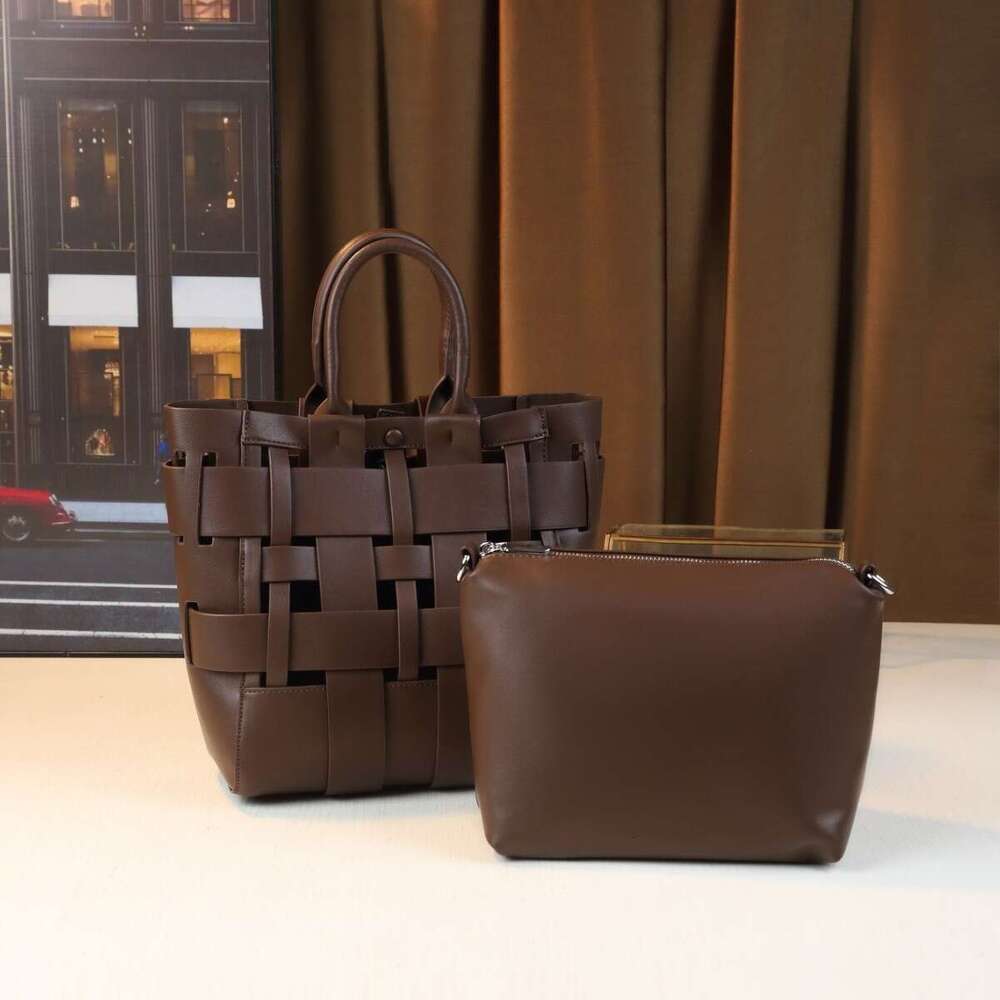 2026 New Arrival Women Hollow Woven Bucket Bag, Trendy Commuter Versatile Large Capacity Handheld Crossbody Shoulder Casual Daily Handbag SENYY