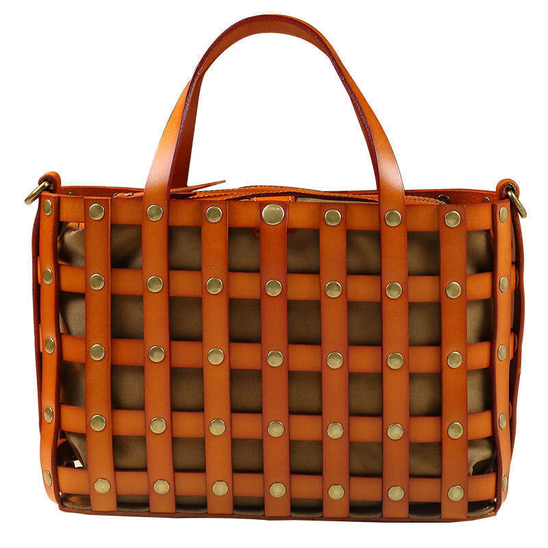Hollow Out Tote Bag New Niche Shoulder For Women Vintage Studded Handbag Commuter Crossbody Large SENYY