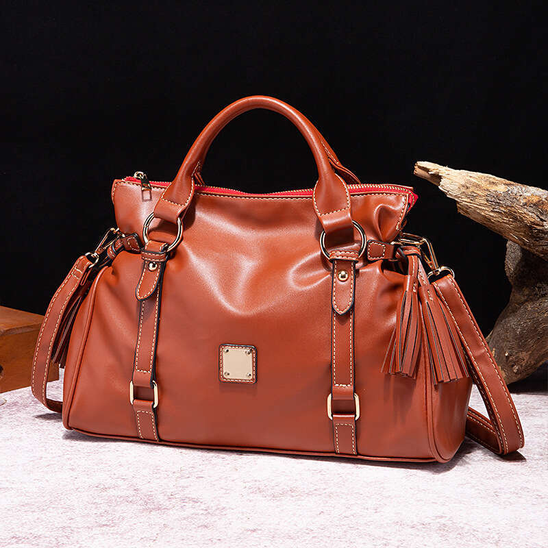 European and American cross-border vintage soft-touch handbag, shoulder bag, crossbody bag for commuting, large size, multi-color