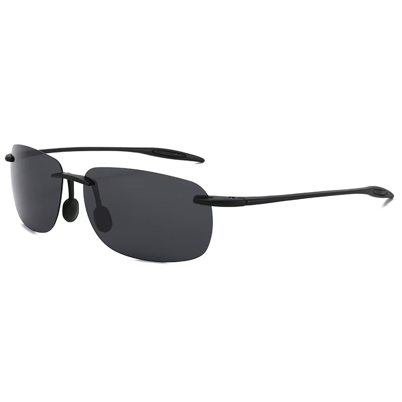 2026 TR90 Material TAC Polarized Film Sports Cycling Sunglasses Frameless Outdoor Sunglasses for Men and Women Mountaineering Ultra Light Sunglasses