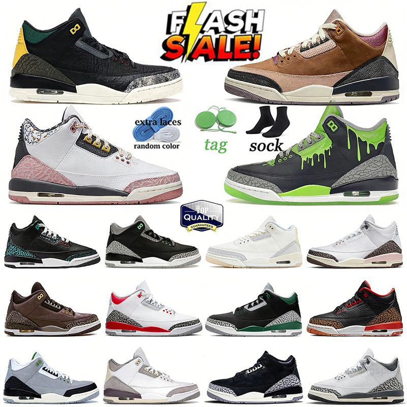 2026 Designer Trainers 3 J3 Basketball Shoes Men Women 3s Animal Instinct 20 Archaeo Brown Neapolitan Designer Retroes Outdoor Sports Platform Sneaker
