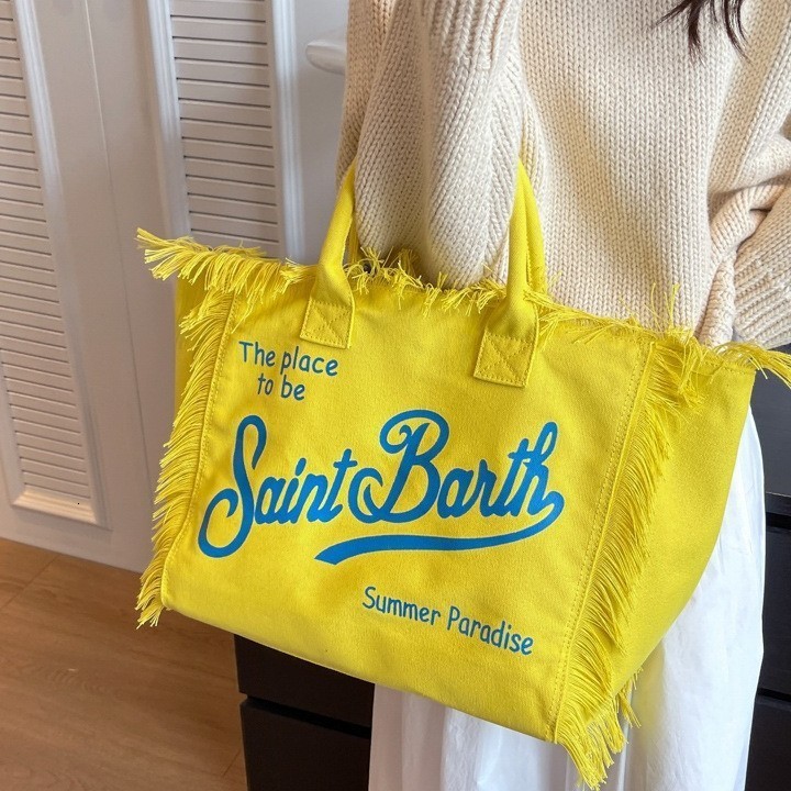 Bag Beach Large Capacity Single Shoulder Commuter Bag Handmade Tassel Cowboy Printed Tote Bag 251106