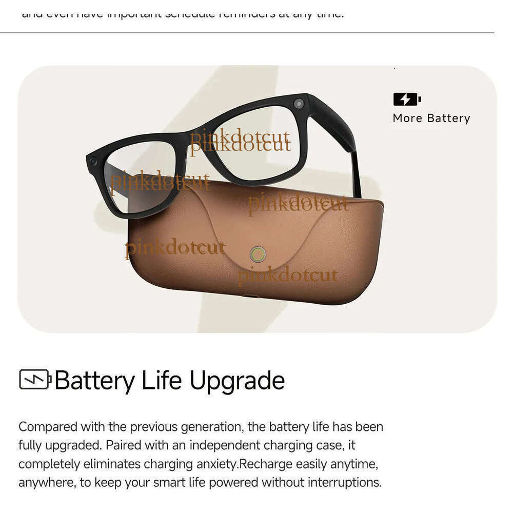 Smart MT5 Ultra 8MP HD Camera Video Recording Voice Call With Charging Case Intelligent AI Translation Glasses