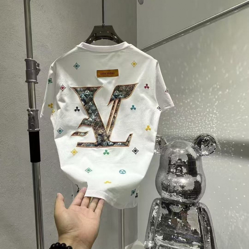 Designer Shirt Luxurious High-end Embroidered Short-sleeved Shirt Outdoor Sports Loose And Breathable Fashionable And Comfortable Versatile