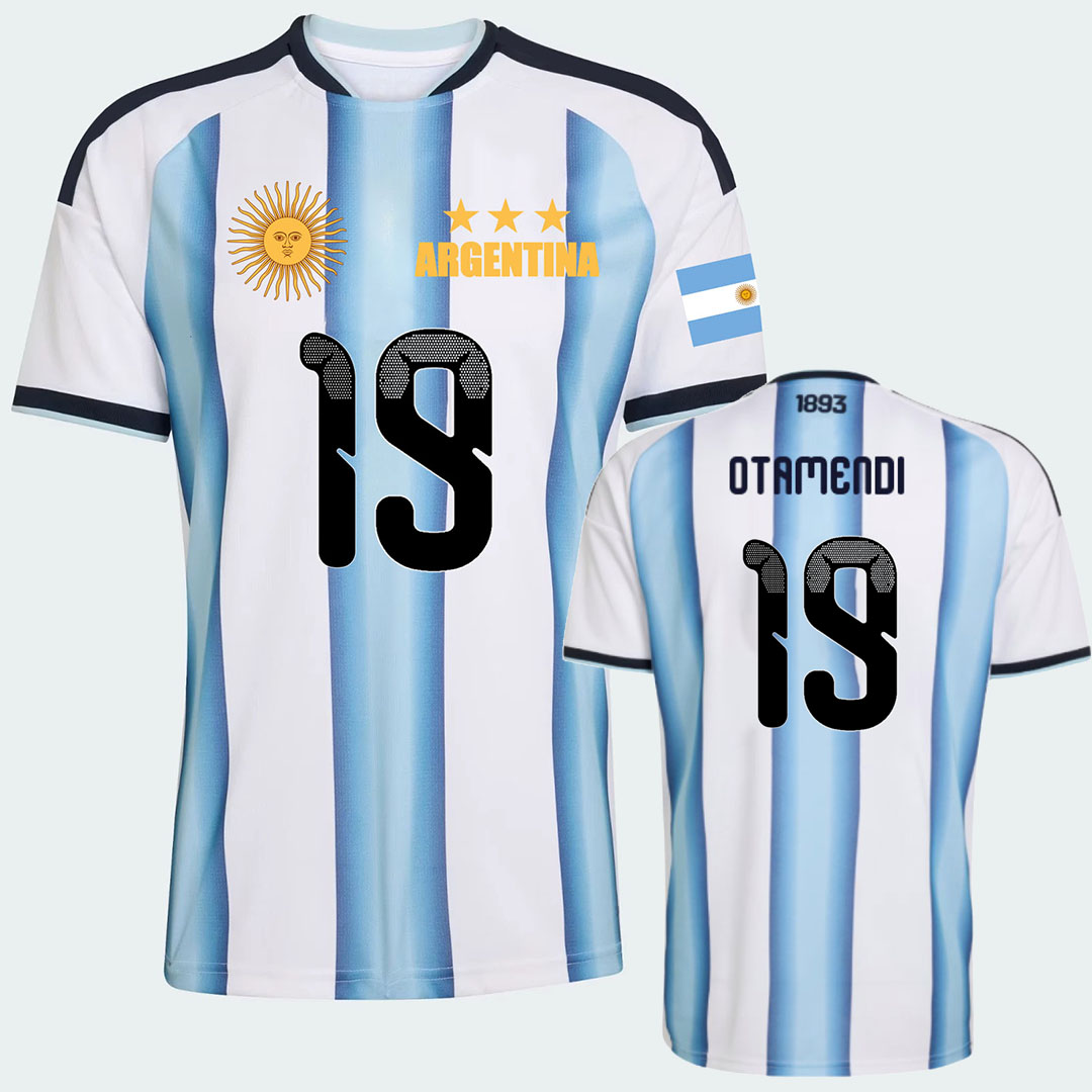 Argentine Jersey World Cup 2026 T shirt Argentina National Team Sports T-shirt Jerseys Flag Football Stars Argentina Full Squad Home Top Numbers 9 10 