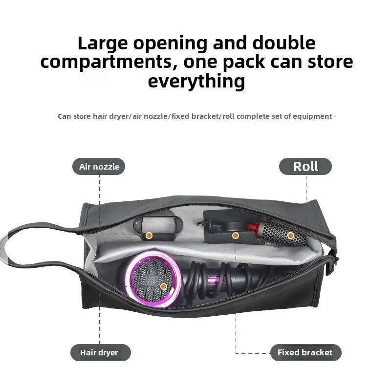 Portable Hair Dryer Dustproof Protection Storage Bag Organizer Pouch Double Layer Travel Case for Dyson Airwrap