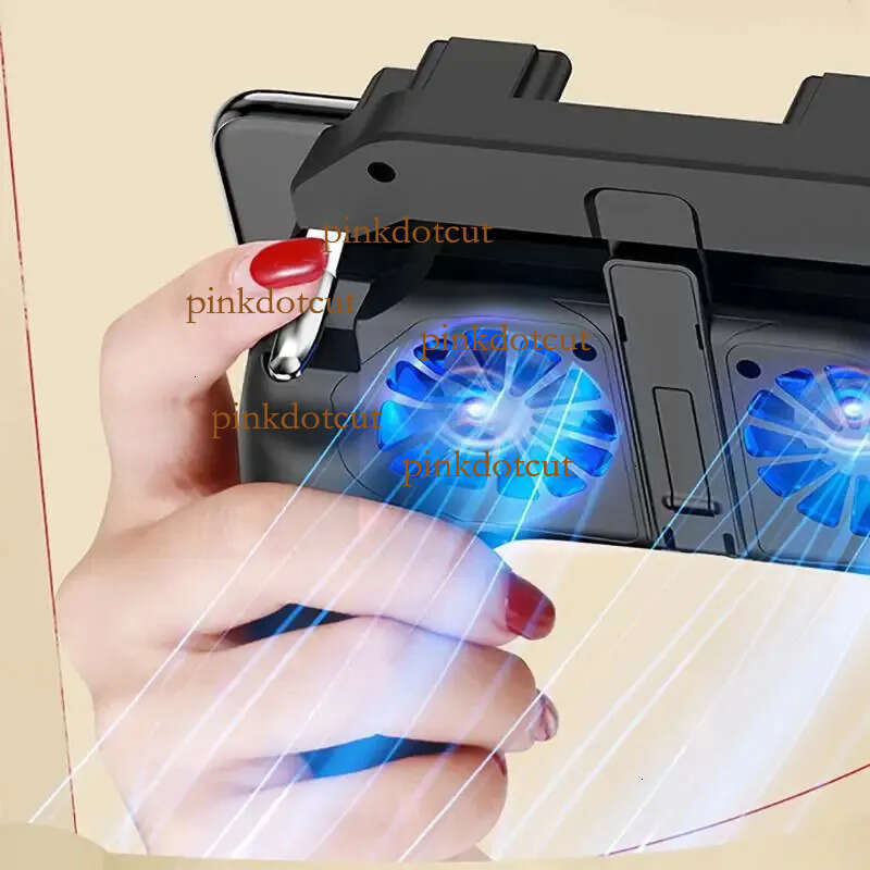 H10 Gaming Accessories Handheld Grip Controller Joystick Gamepad Pubg Trigger Dual Cooling Fan Game Cooler for Phone 240124 - view 6