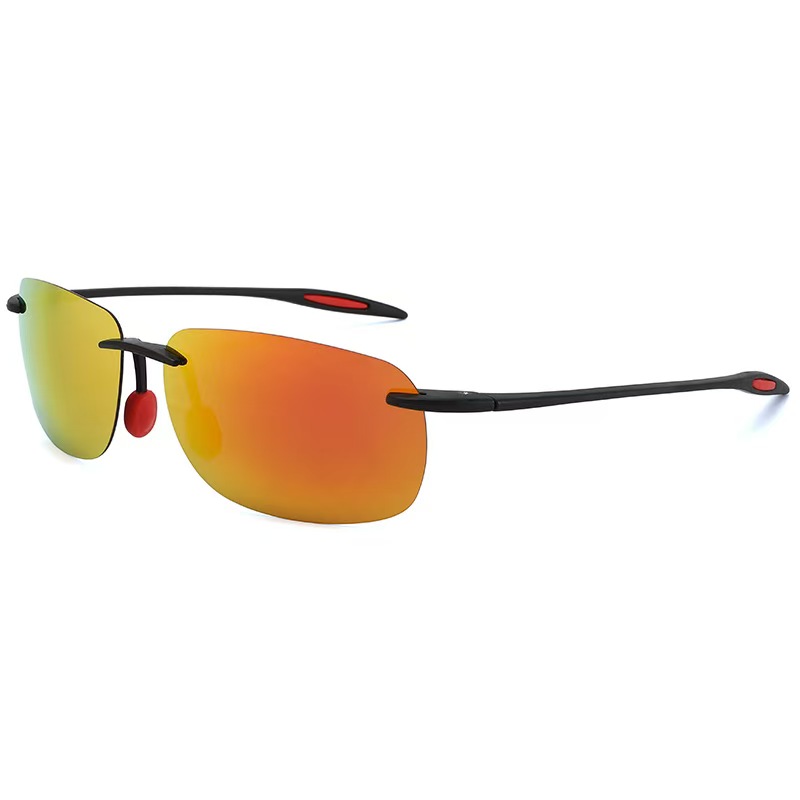 2026 TR90 Material TAC Polarized Film Sports Cycling Sunglasses Frameless Outdoor Sunglasses for Men and Women Mountaineering Ultra Light Sunglasses