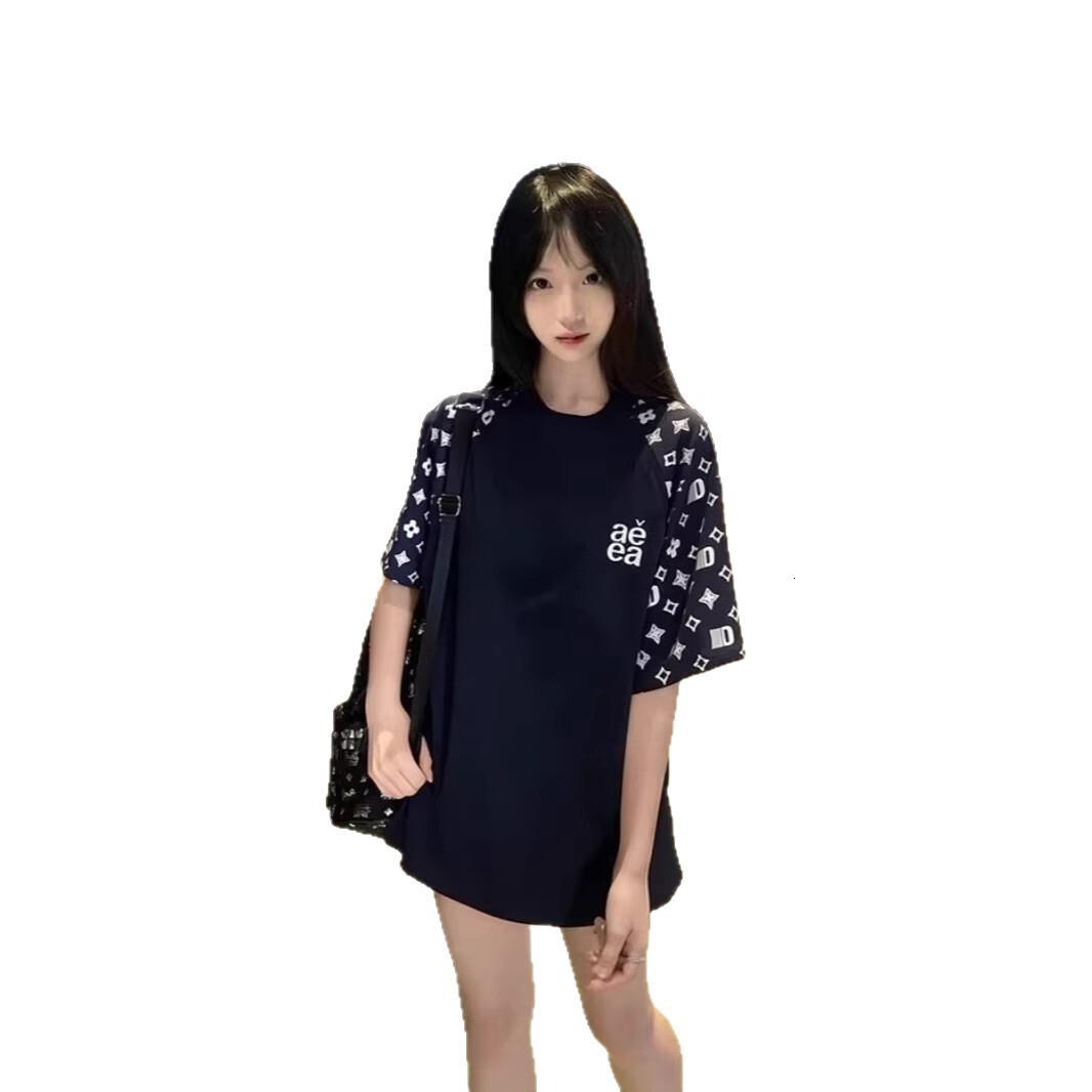 Women's Letter Embroidered T-Shirt Designer Loose Fit 2026 Summer New Casual Top For Daily Street Weekend And Outdoor Activities