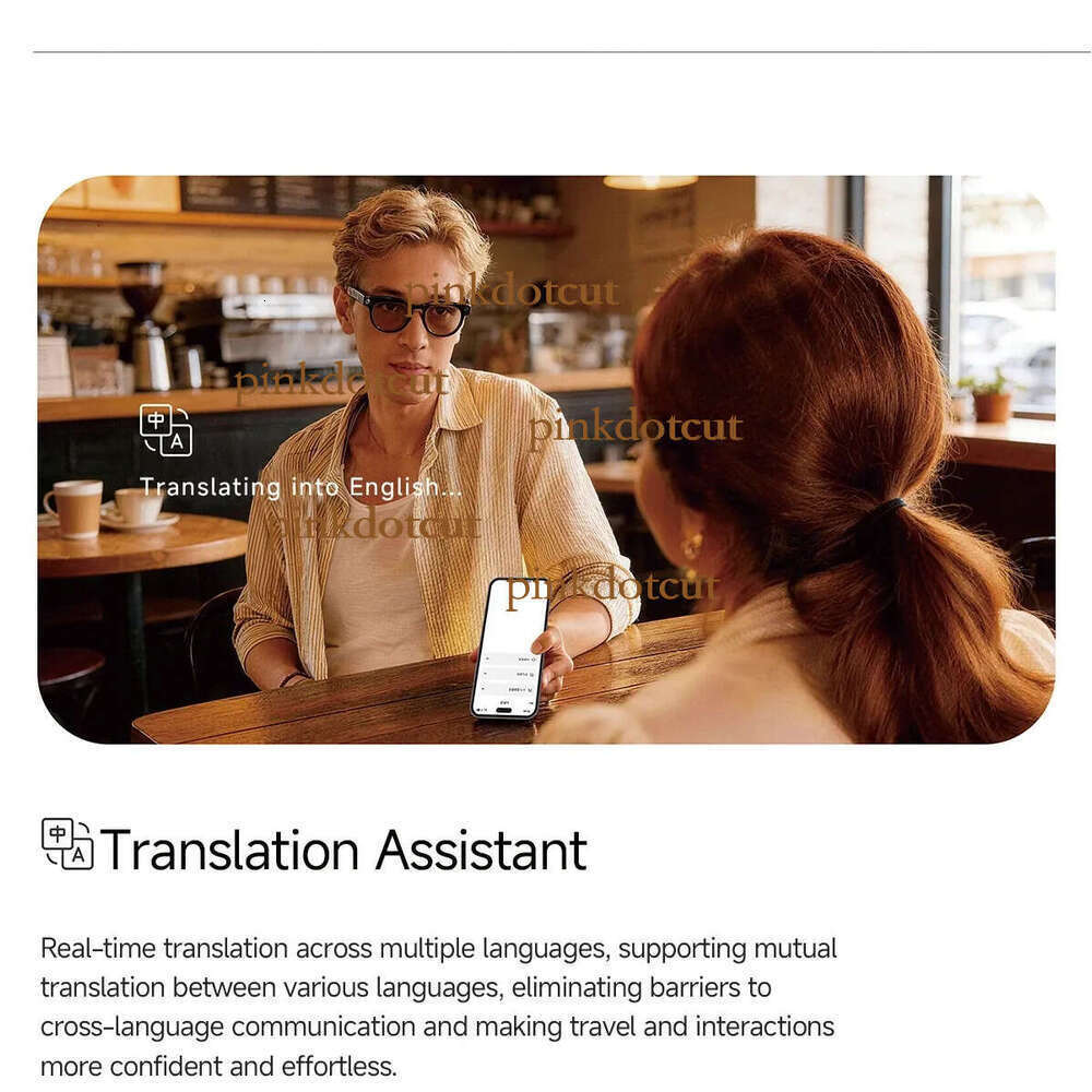 Smart MT5 Ultra 8MP HD Camera Video Recording Voice Call With Charging Case Intelligent AI Translation Glasses
