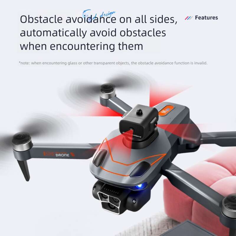 S115 Brushless Drone 3 Camera HD Aerial Photography Intelligent Obstacle Avoidance Optical Flow Positioning Foldable RC Quadcopter CKS