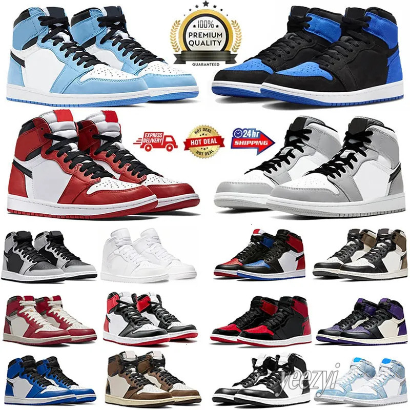 Designer 1S Basketball Shoes For Men Women 1 S University Blue Dark Mocha Chicago Top UNC Hyper Royal High Bloodline Satin-Snake Taupe Haze Trainers S