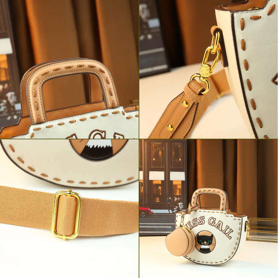 Vintage Elegant Women S Embroidered Letter Square Handbag Bucket With Animal Pattern Versatile Shoulder Crossbody Bag SENYY