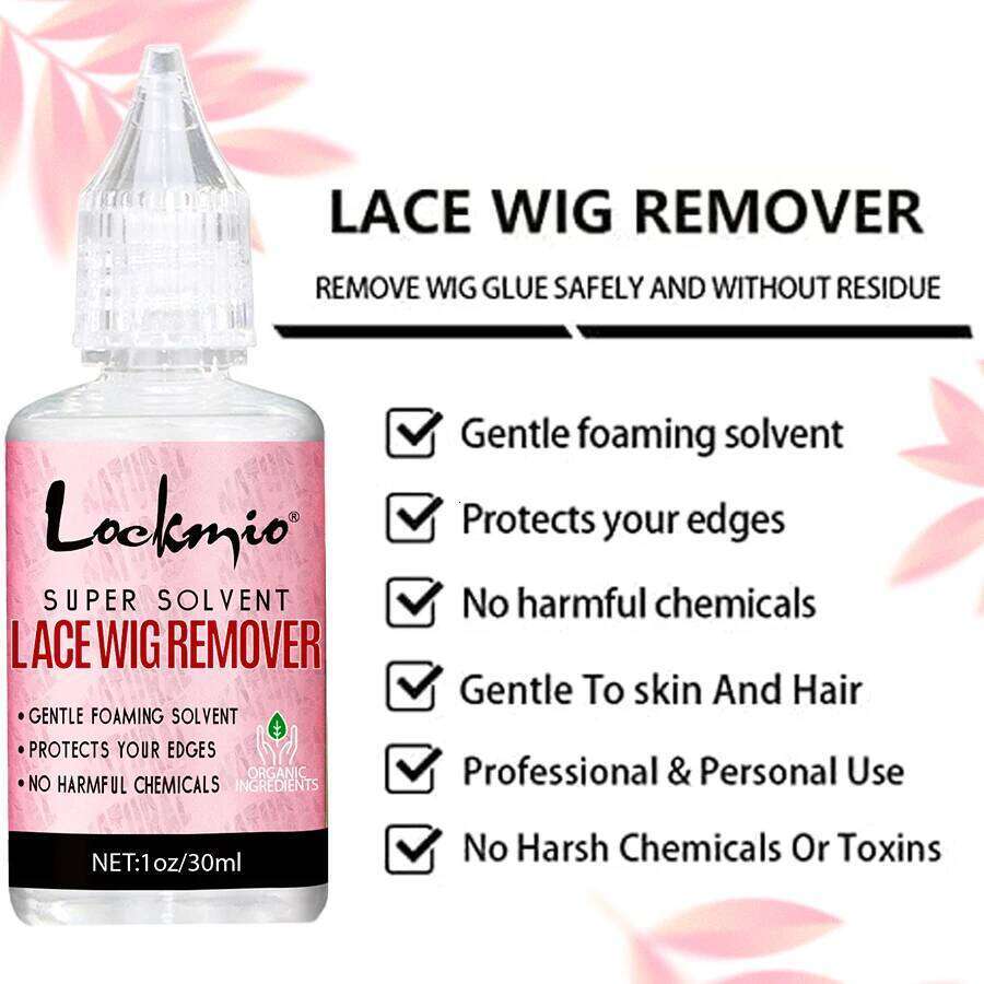LOCKMIO Melting Spray Waterproof Adhesive Glue Remover & Brush Head Band Wig Installation Kit Lace Wigs for Women