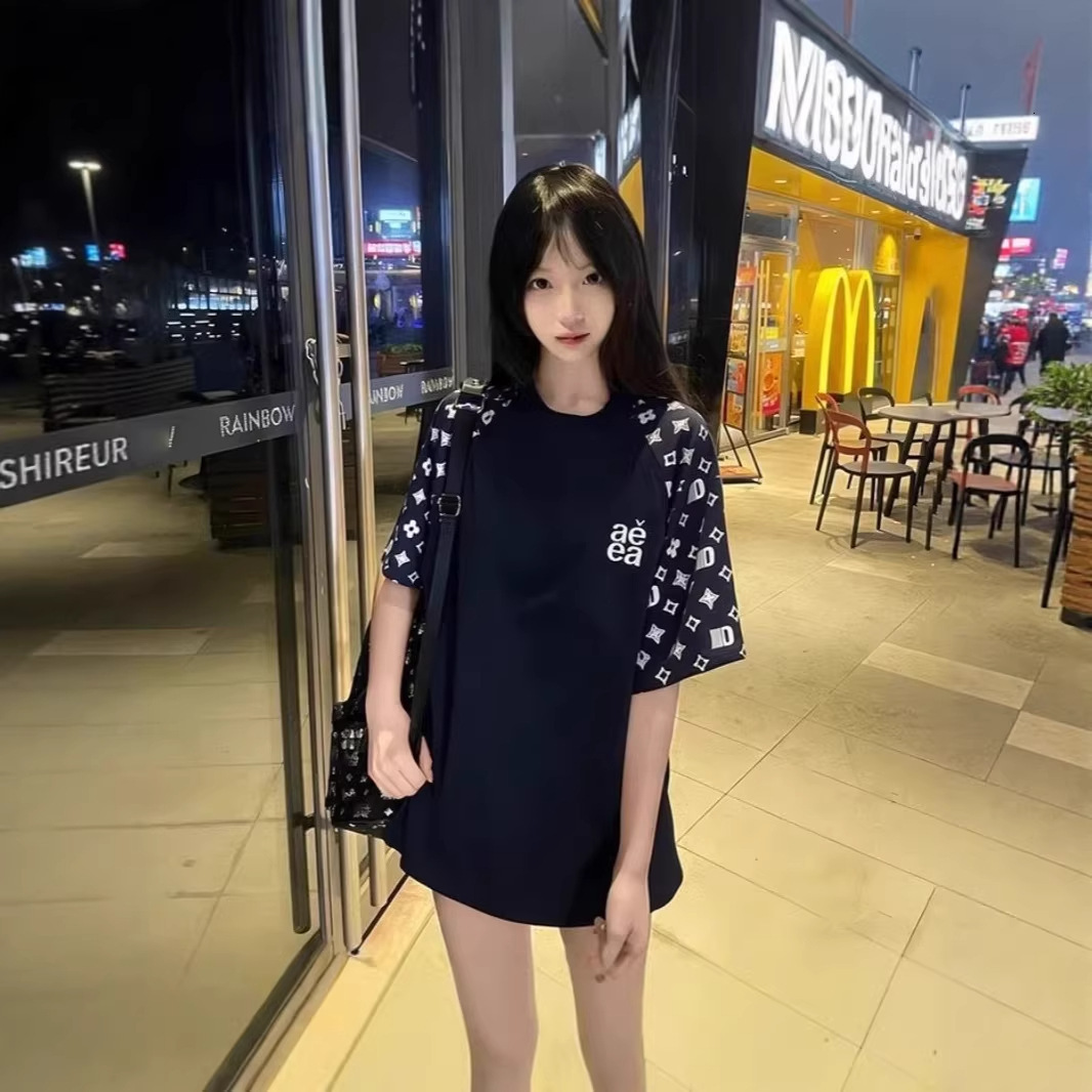 Women's Letter Embroidered T-Shirt Designer Loose Fit 2026 Summer New Casual Top For Daily Street Weekend And Outdoor Activities