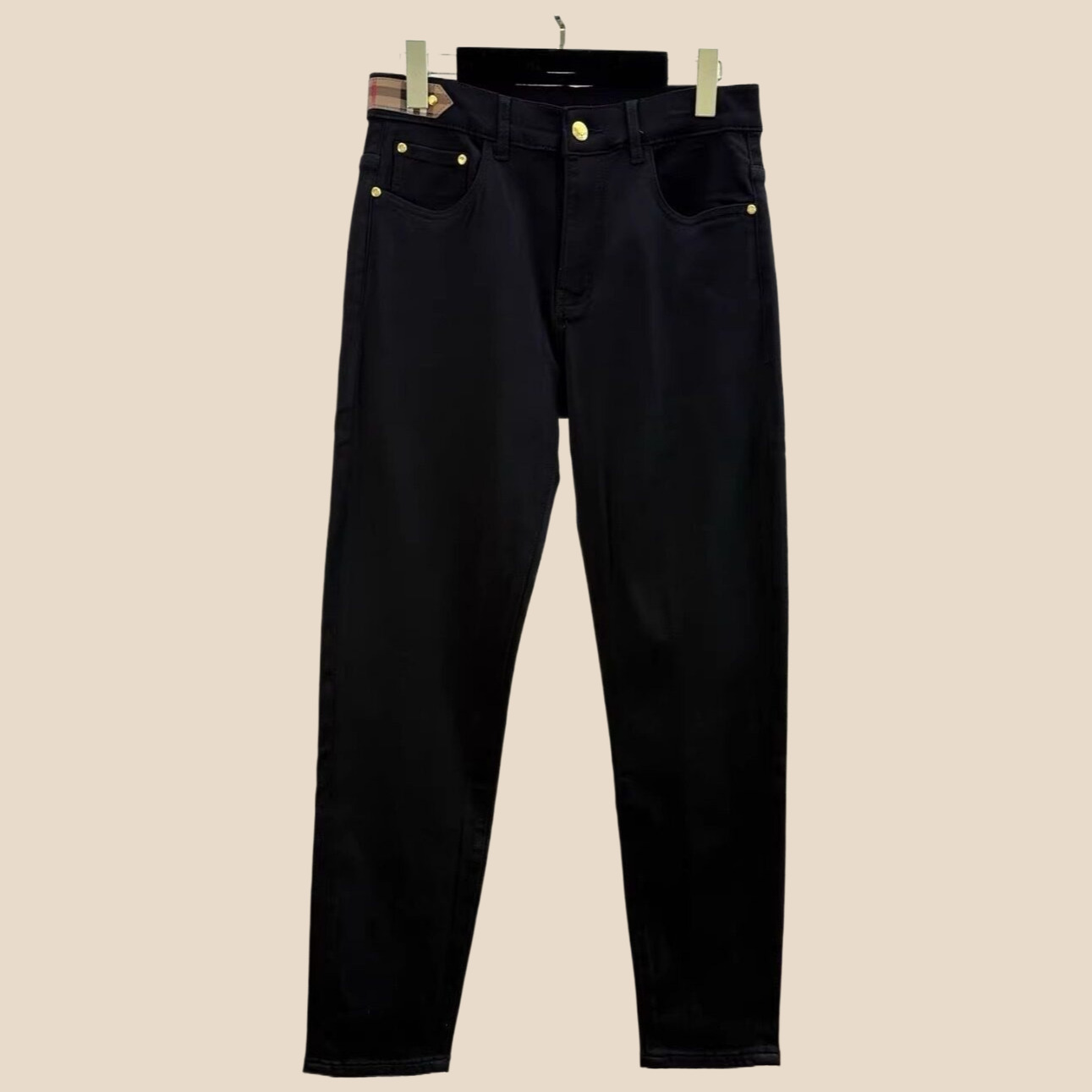 Light Luxury Designer Jeans Men's Classic New Black Elastic Slim Fit Small Leg Lyocell Pants Fashionable Casual Versatile Comfortable Breathable