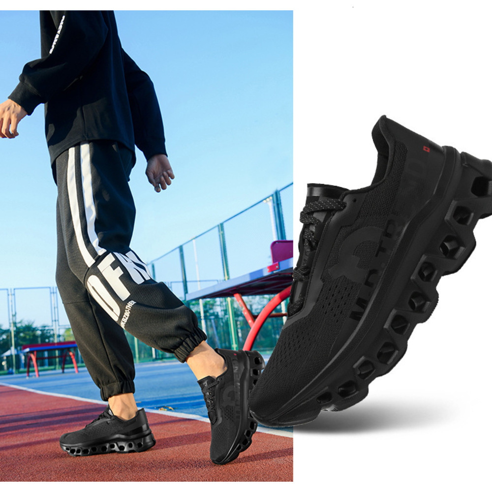 Ultra Light Shock Absorbing Running Shoes Mens Breathable Mesh Thick Sole Sports Shoes