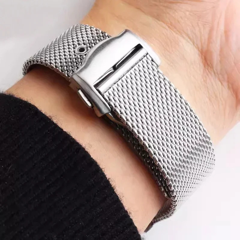 High quality steel 20mm Chain Strap For Omega 007 Diver 300 Watch Band Replace Milanese Stainless Bracelet 260429 - view 3