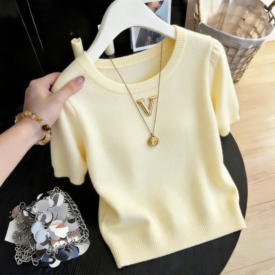 Women's Loose Fit Cotton T Shirt Designer White Crew Neck 2026 Summer New Short Sleeve Casual Streetwear Top For Daily And Outdoor Wear