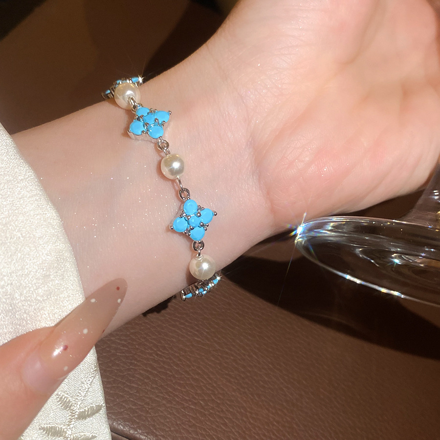 2026 New Model Sparkling Zircon Flower Bracelet, Fashionable and Versatile, Light Luxury with a High-End Feel, Ins-style Jewelry - view 5