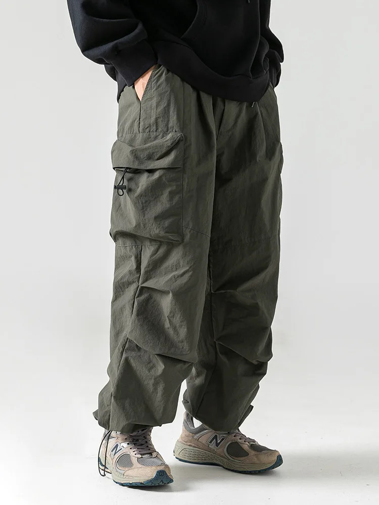 Vintage Baggy Hiking Cargo Pants Men Waterproof Casual Sport Jogging Sping Summer Parachute Outdoor Wide Leg Trousers y260429