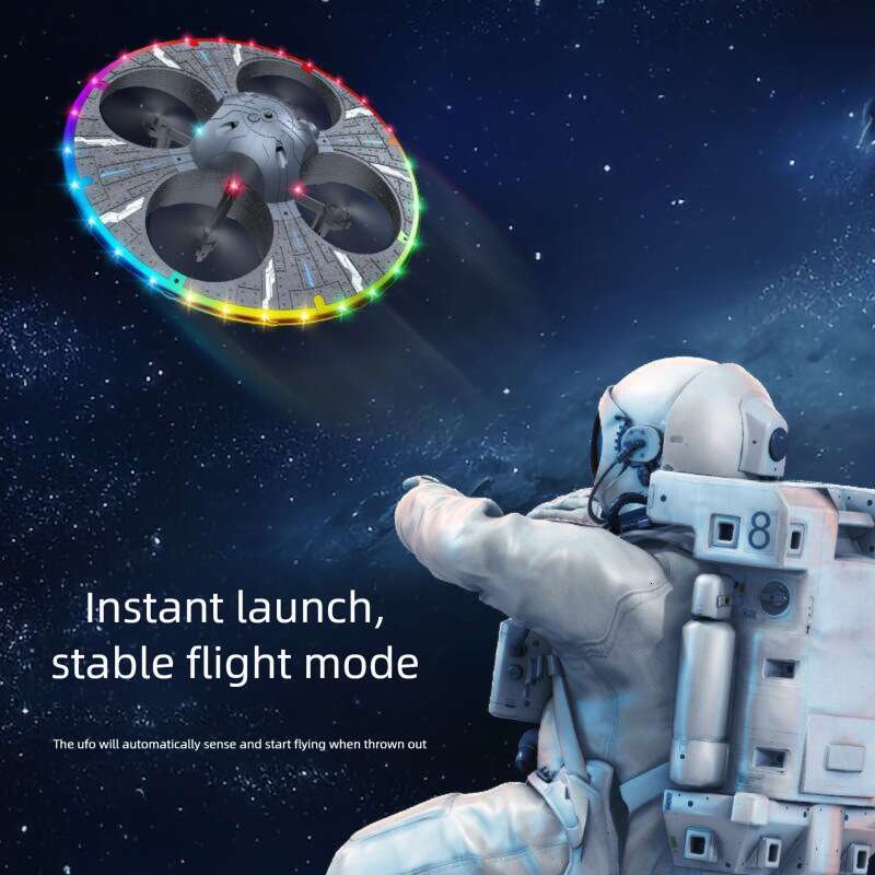 Famous Brand S Intelligent Obstacle Avoidance Foam UFO Children S Remote Control Aircraft HD Drone Light Up Toy Multi Axis CKS