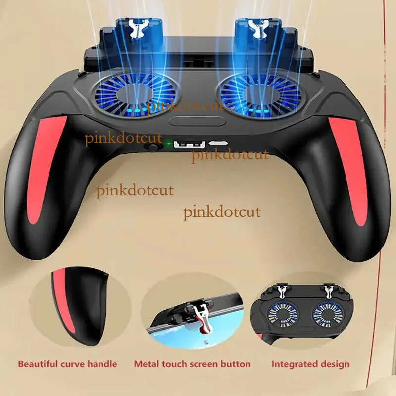 H10 Gaming Accessories Handheld Grip Controller Joystick Gamepad Pubg Trigger Dual Cooling Fan Game Cooler for Phone 240124 - view 5