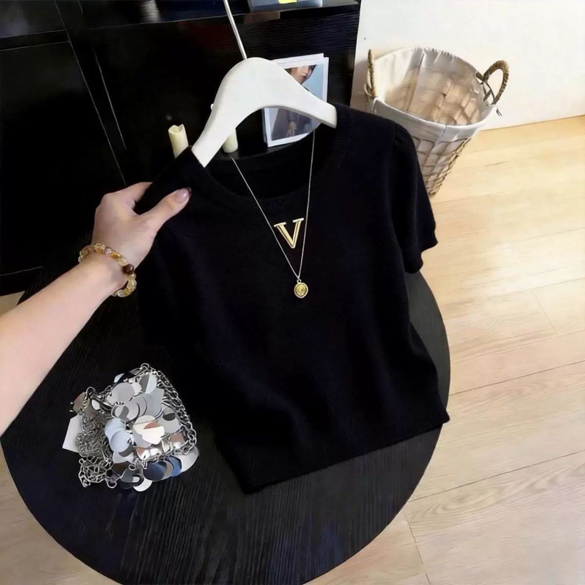 Women's Loose Fit Cotton T Shirt Designer White Crew Neck 2026 Summer New Short Sleeve Casual Streetwear Top For Daily And Outdoor Wear