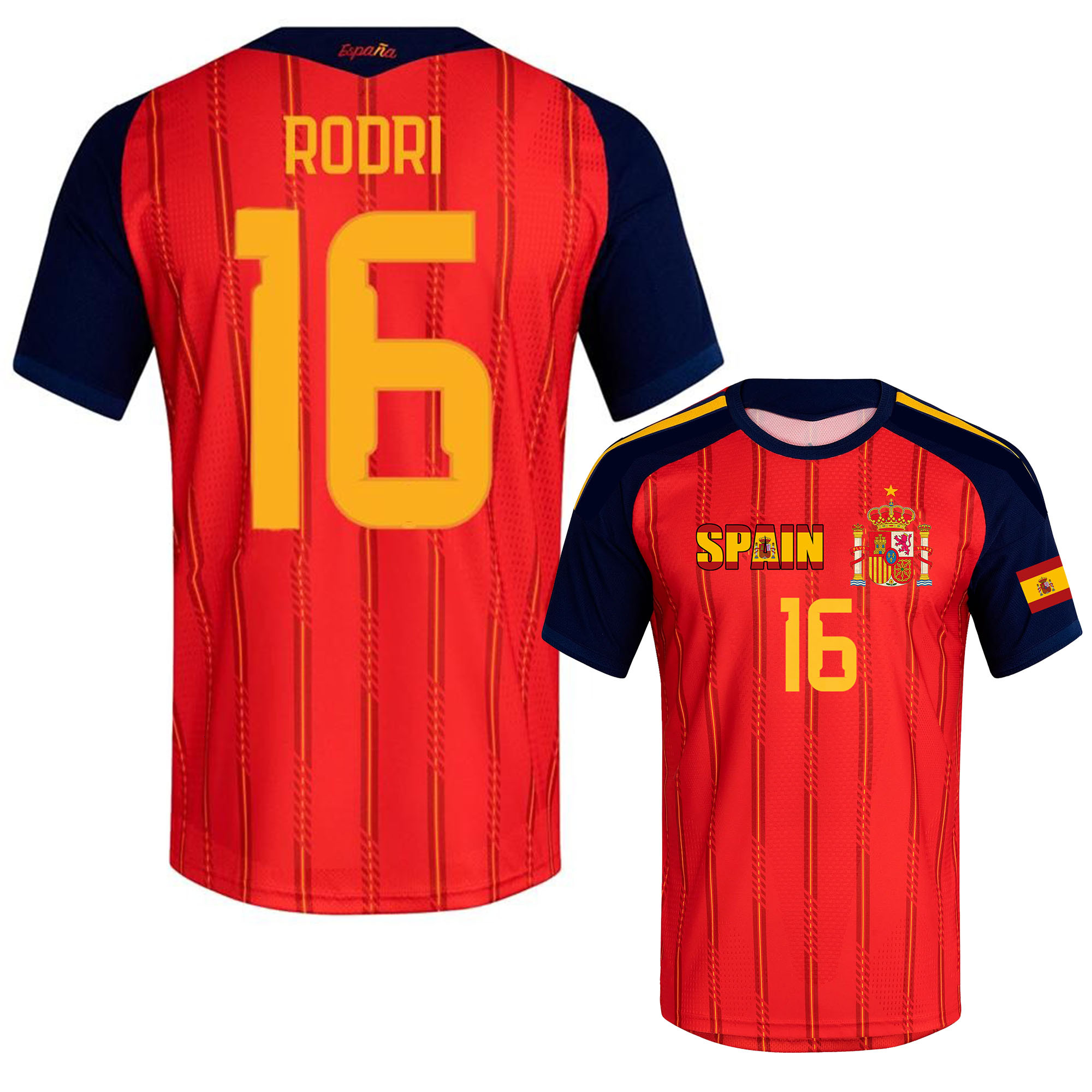 Spain Jersey World Cup 2026 T shirt Spanish National Team Sports T-shirt Jerseys Flag Football Stars Spanish Full Squad Home Top Numbers10 16 17 18 20