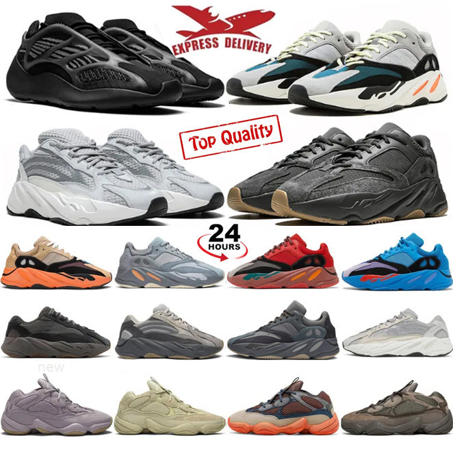 Designer YZ 500 700 Shoes Running Shoes For Men Women Triple Black Mauve Fade Carbon Chaussure Cream Stone Outdoor Sports Sneakers Mens Trainers Runne