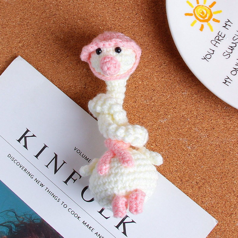 2026 New free shipping handmade DIY crochet weave yarn doll cartoon pendant key chain ugly cute doll bag charm