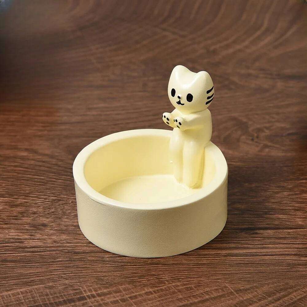 Kitten Cute Cat Creative Aromatherapy Candle Holder Durable High Tempe Cartoon Candlestick Decoration Y260131